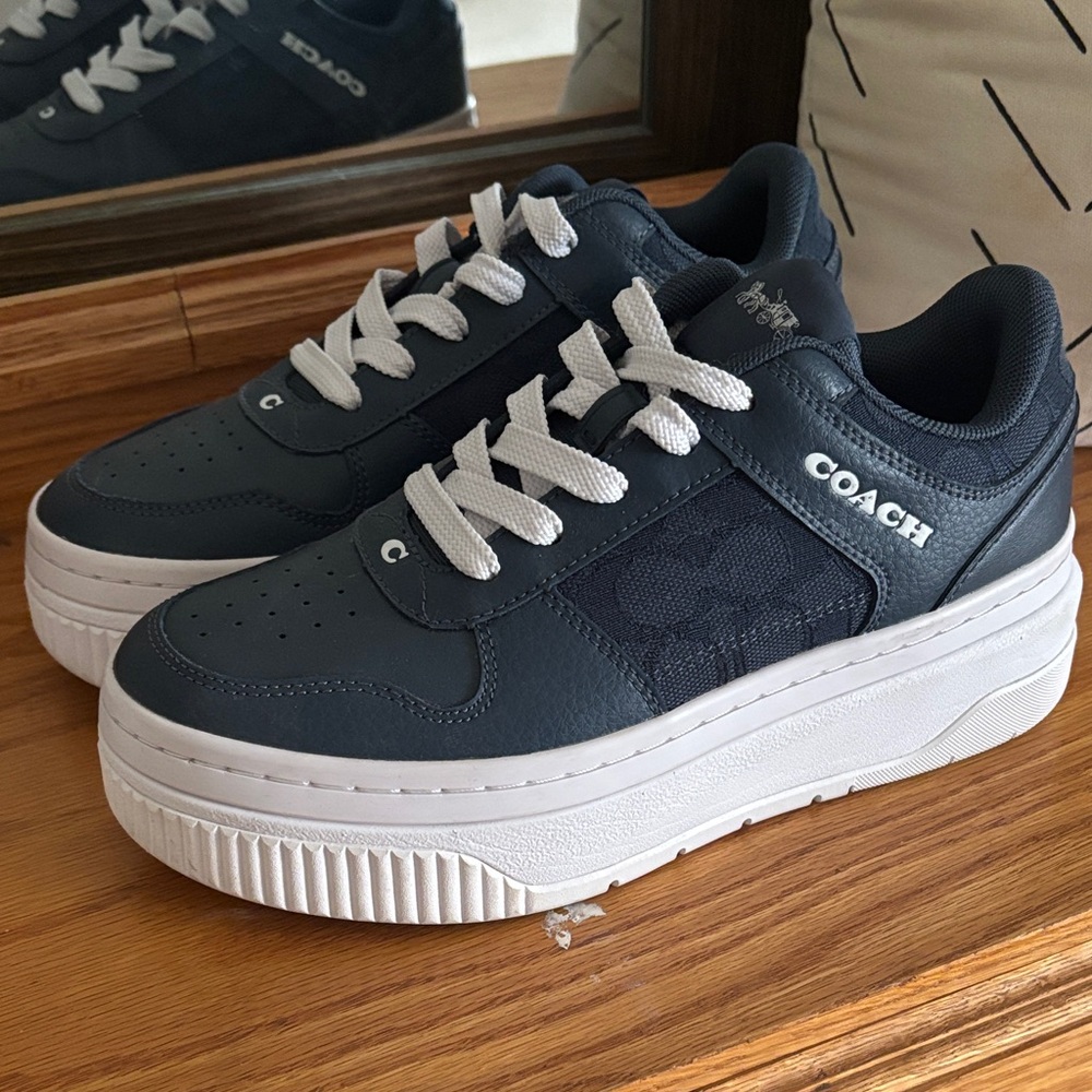 Coach Dark Blue and White Sneakers